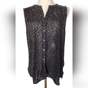 H&M Black and Brown patterned top